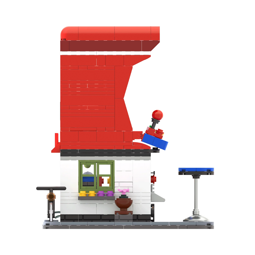 DIY Mini Retro Arcade Machine Blocks, Stress-Relief Nostalgia, Restore Arcade Game Hall Street Scene, Creative Model Gift