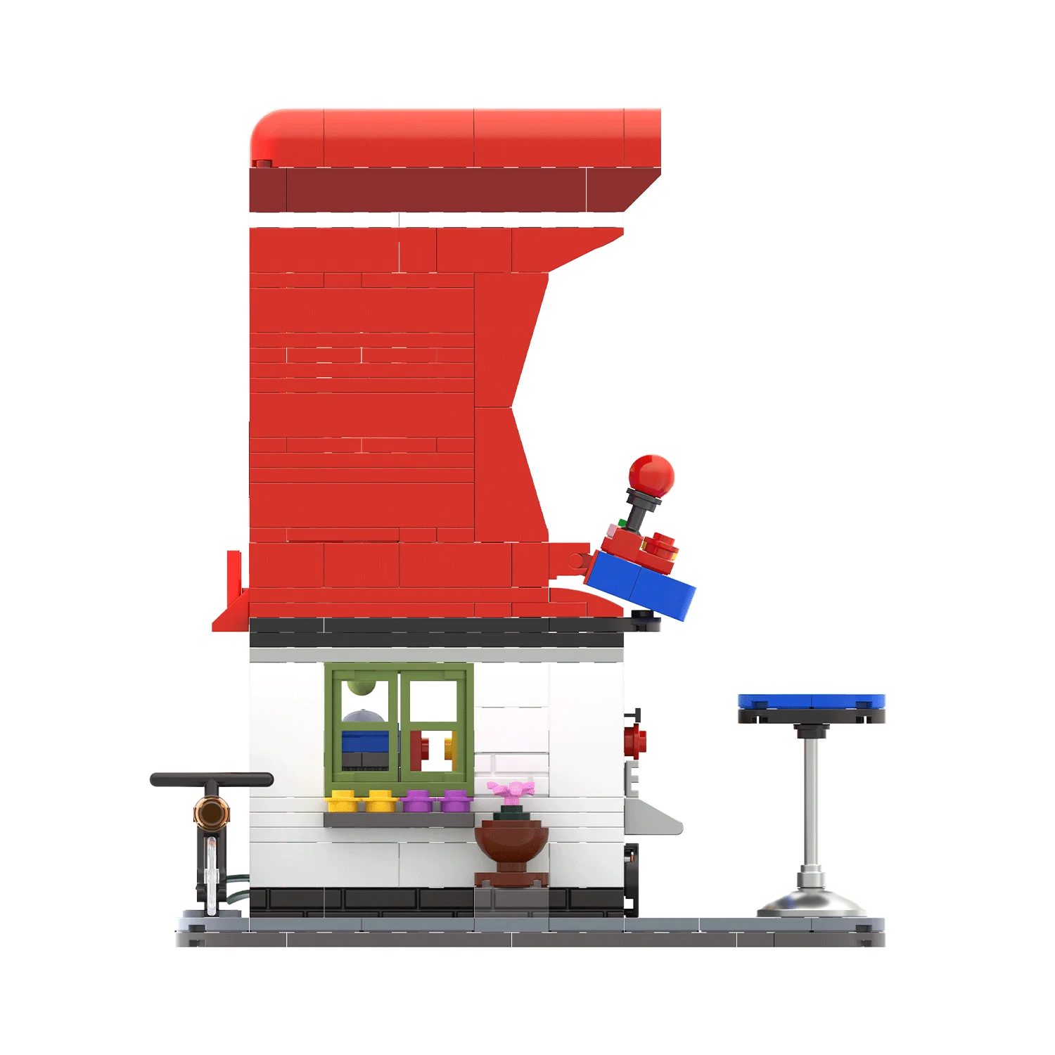 DIY Mini Retro Arcade Machine Blocks, Stress-Relief Nostalgia, Restore Arcade Game Hall Street Scene, Creative Model Gift