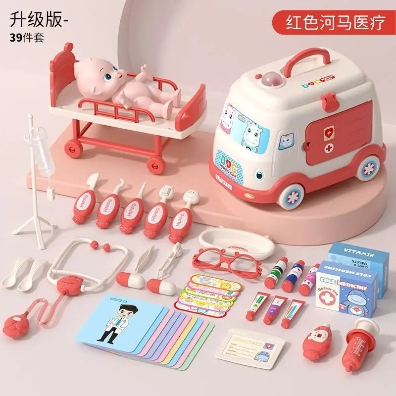 Kids Doctor Toy Set Medical Kit Pretend Play for Girls Boys 3-6 Years Old Educational Gift