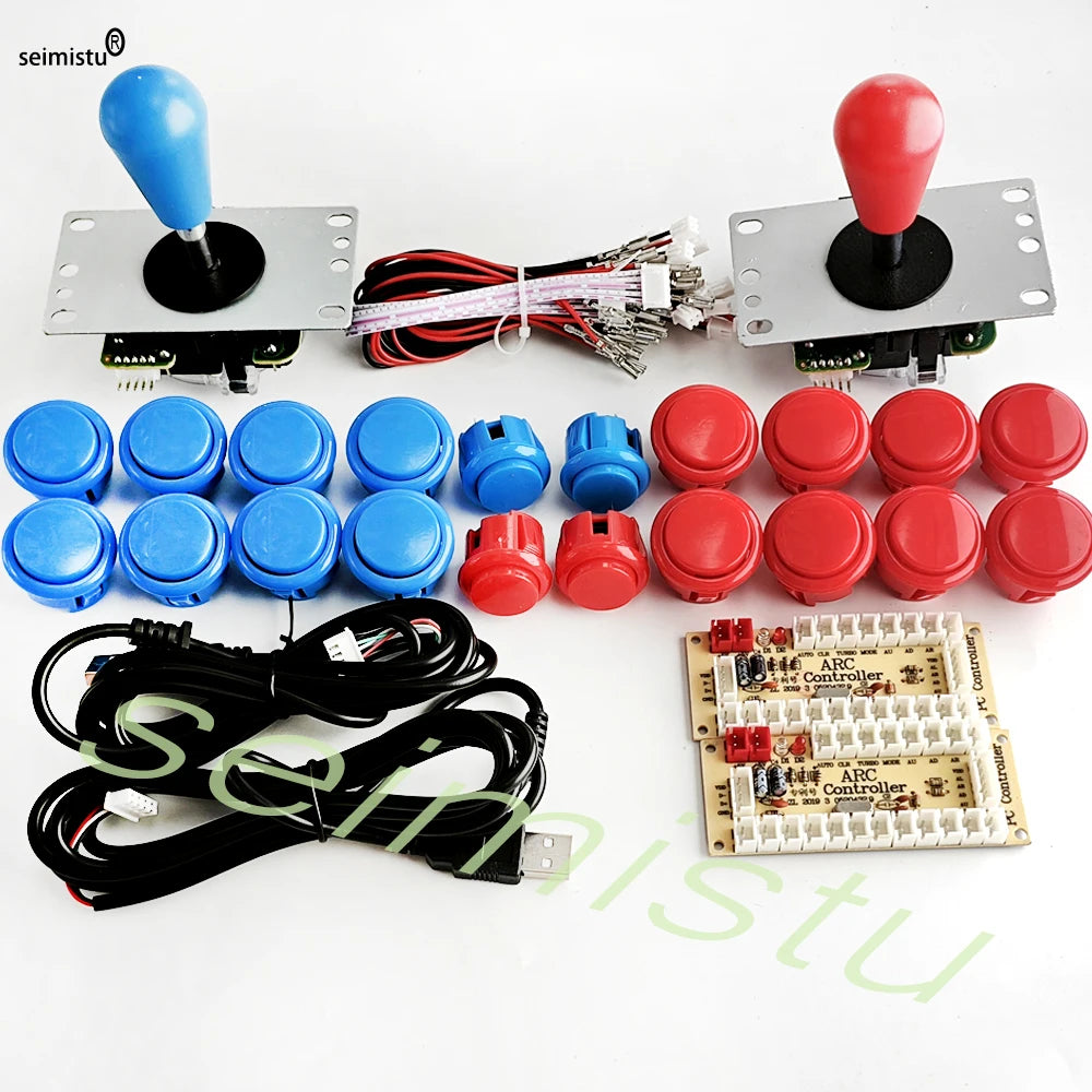 ARCADE Joystick Copy SANWA Game Machine Arcade Console DIY Kit Push Buttons For PC Raspberry Pi Zero Delay USB Board Controller