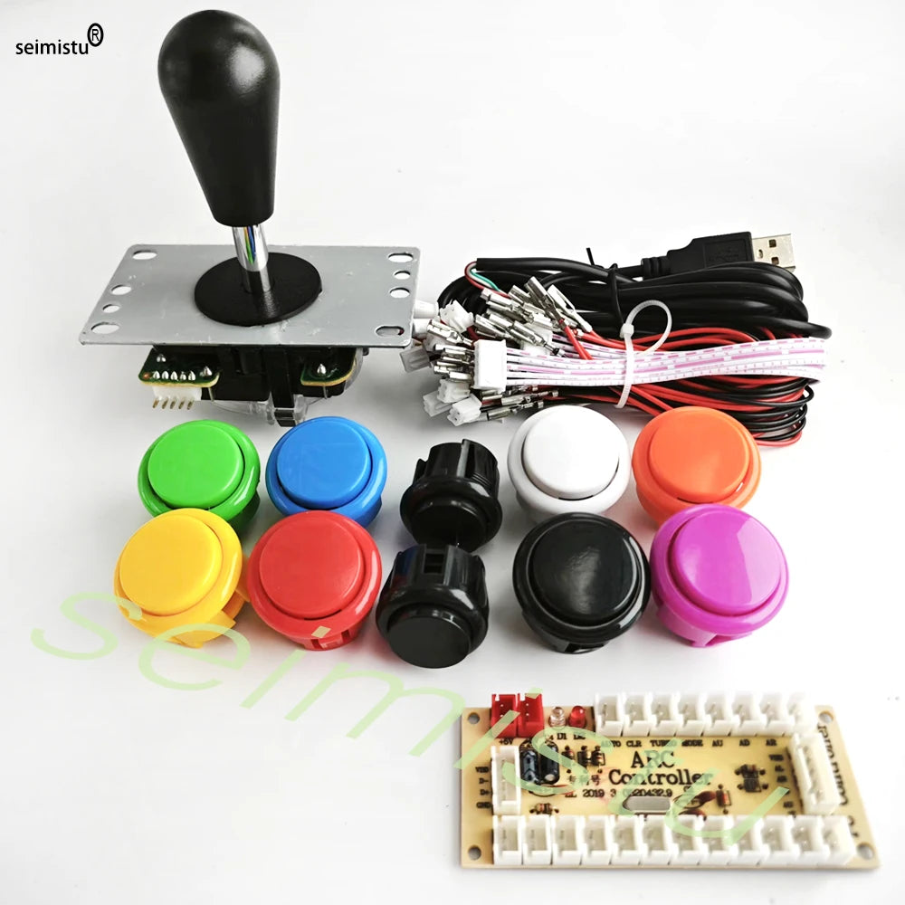 ARCADE Joystick Copy SANWA Game Machine Arcade Console DIY Kit Push Buttons For PC Raspberry Pi Zero Delay USB Board Controller