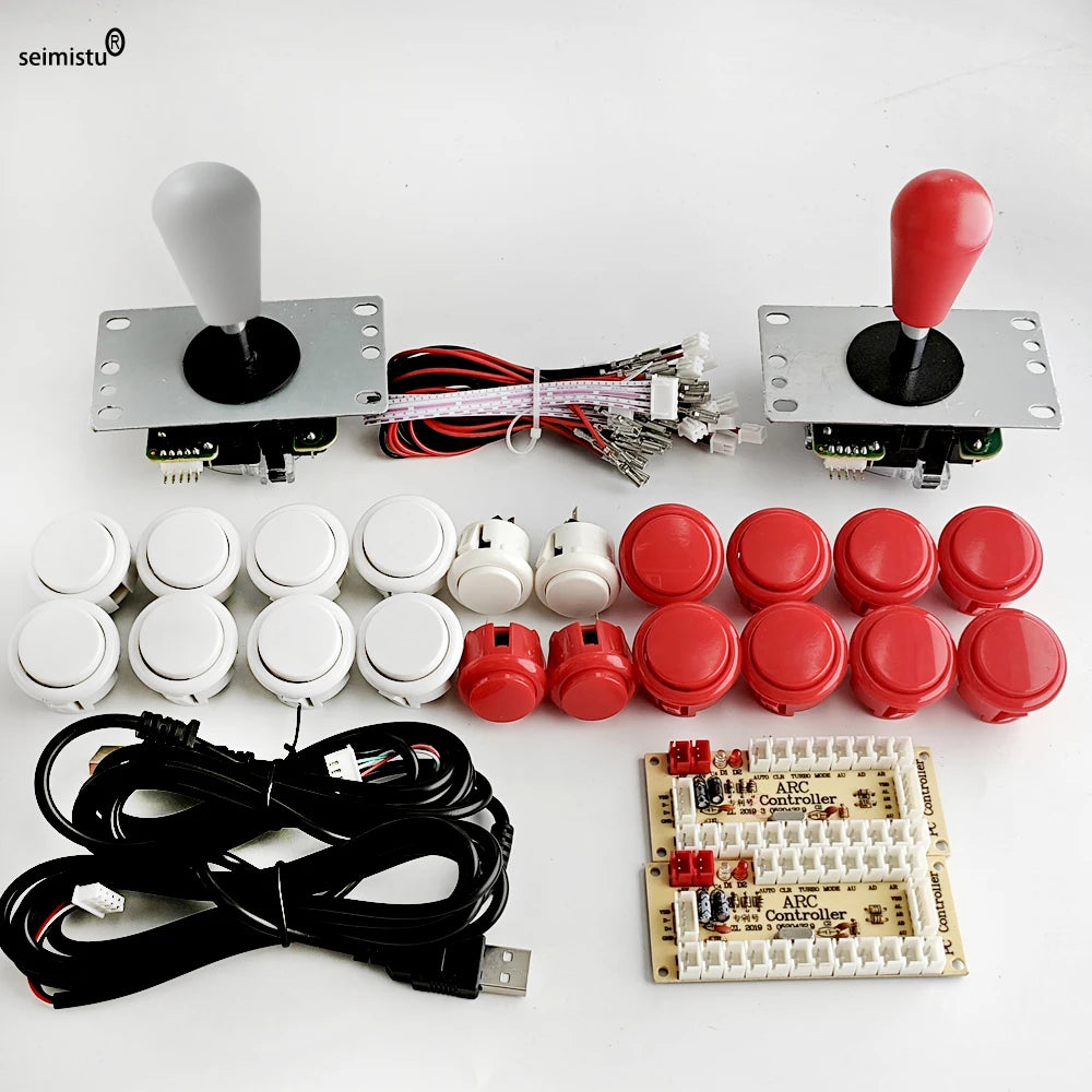 ARCADE Joystick Copy SANWA Game Machine Arcade Console DIY Kit Push Buttons For PC Raspberry Pi Zero Delay USB Board Controller