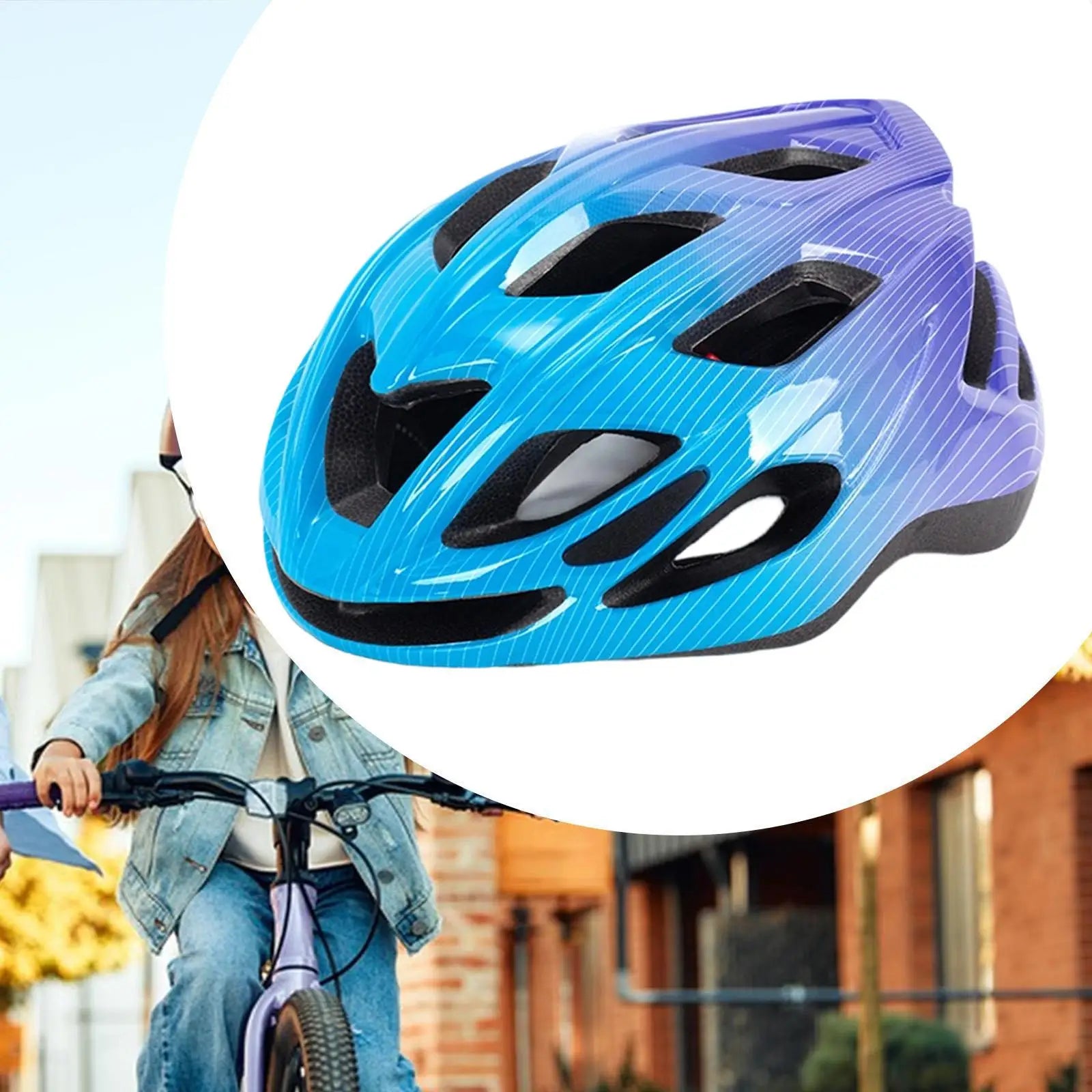 Kids Cycling Helmet Lightweight Shockproof Protective Gear for Skateboarding Biking Roller Activities