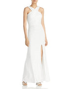 Aqua Sequin Sleeveless Evening Gown