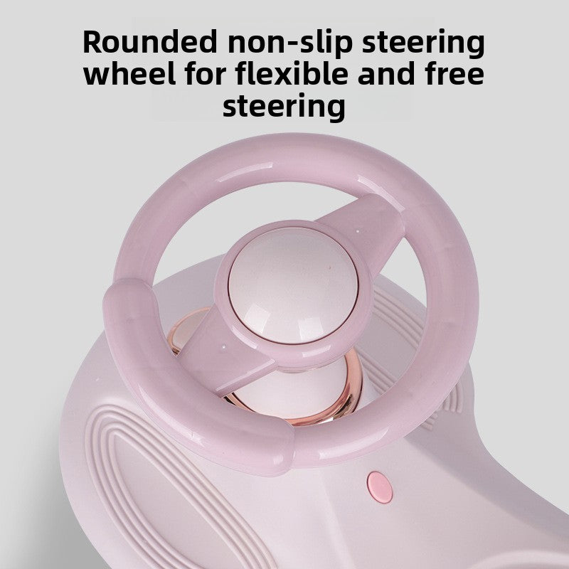 Kids Twist Slide Swing Ride-On Car