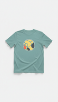 Graphic Tee with Neon Print