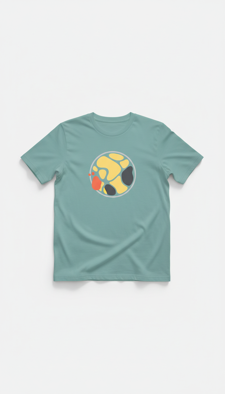 Graphic Tee with Neon Print