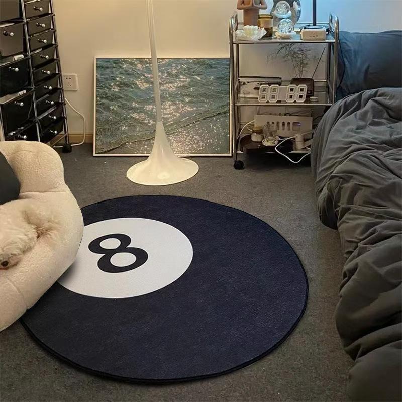 round faux cashmere non-slip rug