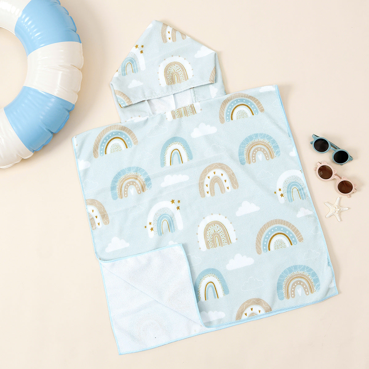 Kids Hooded Bath Towel Cape