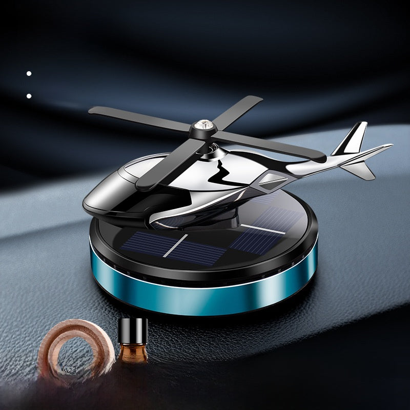Solar Rotating Helicopter Car Aromatherapy Perfume Ornament