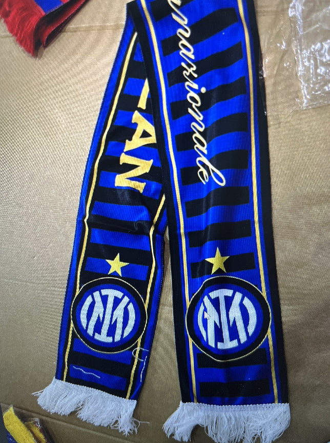 Football Fans Plush Scarf with Team Badges
