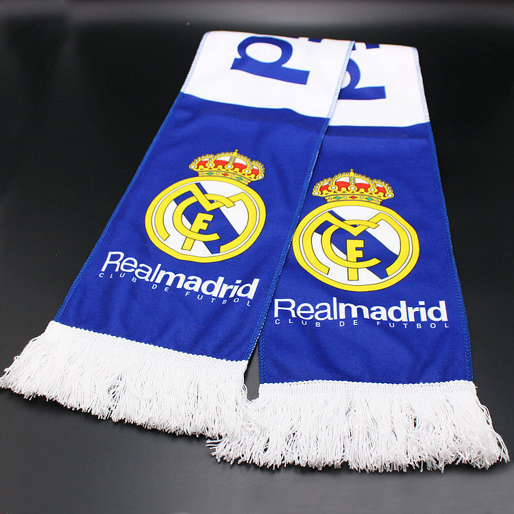 Football Fans Plush Scarf with Team Badges
