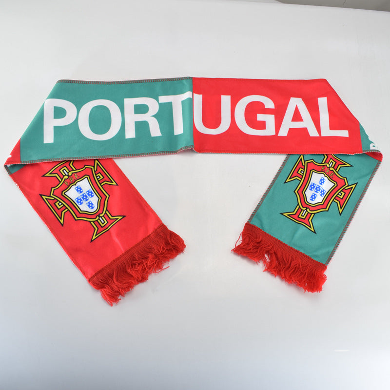 Football Fans Plush Scarf with Team Badges