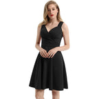 Wrap V-Neck A-Line Cocktail Dress